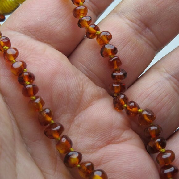 Authentic Amber Teething Unisex Necklace 12.5" Infant/Baby Premium Quality - Picture 1 of 5